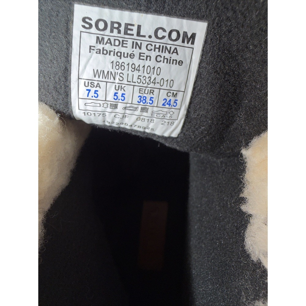 Sorel Sneakchic Alpine Boots Shearling Ankle Size 7.5 Grey Lace Up Booties - Picture 7 of 9